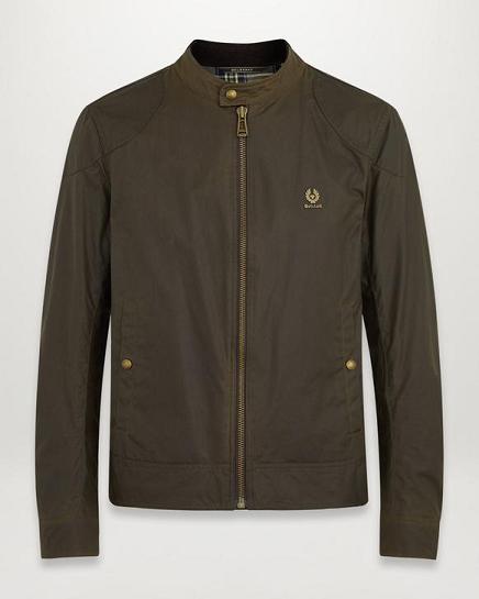 Veste Cirée Belstaff Homme Kelland Vert Olive Coton France QI4952781